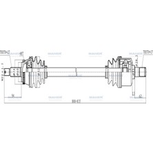 Maher Aks Komple Arka Tucson 2004-2010 Dizel A-T / M-T Absli 48 Diş 800MM 49600 2E000