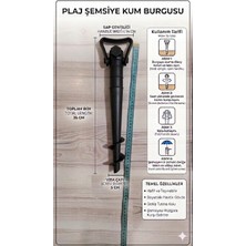Lider Magnesia Plaj & Şemsiye Kazığı Siyah 35 Cm