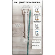 Lider Magnesia Bahçe ve Plaj Şemsiyesi Kazığı Beyaz Renk 2 Adet