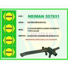 Bescher Devirdaim Borusu Clıo-Kangoo-Megane 2-Logan-Sandero 1.5dcı Plastık 8200557831 8200089768 8200041141