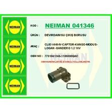 Bescher Devırdaım Su Çıkış Borusu Clıo I-2-3-4-Captor-Kango-Modus-Logan -Sandero 1.2 165 7701041346