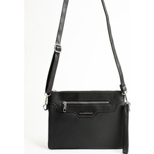 Sanmorris 1360 Kadın Suni Deri Ayarlanabilir Çapraz Askılı ve El Askılı Portföy, Clutch Çanta