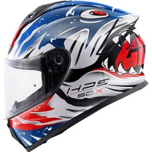 Givi 50.x Sharkbıte Fullface Motosiklet Kaskı Mavi - Beyaz - Kırmızı