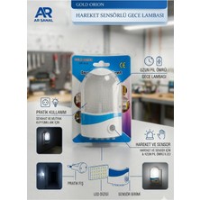 Gold Orion Işık Sensörlü Akıllı LED Gece Lambası Otomatik Yanan Bebek Odası Koridor Aydınlatması