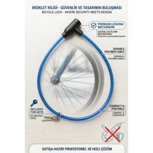 Şeffaf Kaplamalı Pratik Bisiklet Kilidi - Anahtarlı Taşınabilir Bisiklet Kilidi