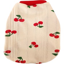 Kedi Köpek Kıyafeti Kiraz Desenli Tshirt