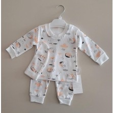 Okan Bebe %100 Pamuk Uykucu Gökyüzü Baskılı 3'lü Takım OKN-006