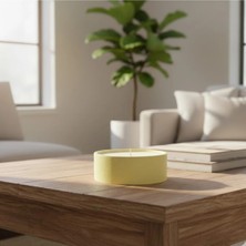 Fiyera Home Sarı Beton Dekoratif Işlevsel Mumluk Sukulentlik