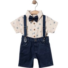 Ecoo Efemkids6/24 Ay Erkek Bebek Slopet Takım Papyonlu Gömlek Yenidoğan Bebek Takım