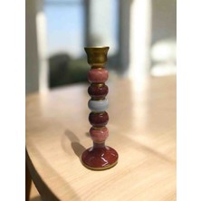 Polikrom Seramik Şamdan 20 cm Lik