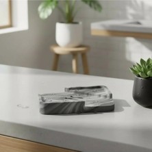 Fiyera Home Mermer Desenli Dikdörtgen Delikli Sabunluk