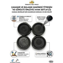 Genel Çamaşır Makinesi Titreşim Önleyici Ayak 4'lü Set - Kaymaz Gürültü Kesici Amortisör Takoz