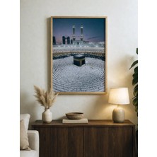 Bebişim Halı Kabe Tablo | Mekke Kutsal Mekan Islami Dekorasyon Ahşap Çerçeveli Tablo