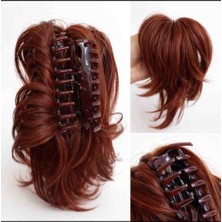 Naturel Peruk Kızıl Katlı At Kuyruğu