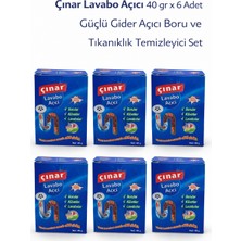 isiltikidsmoda Çınar Lavabo Açıcı 40 gr x 6 Adet – Güçlü Gider Açıcı Boru ve Tıkanıklık Temizleyici Set