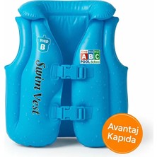 Mustran L Beden Çocuk Can Yeleği – Tahmini 25–35 kg Için Şişme Yüzme Yeleği | Deniz ve Havuz