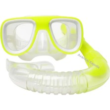 Mustran Çocuk Şnorkel Maske Küçük Model 2'li Set Maske Şnorkel Deniz Havuz Dalış Maskesi