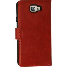 Zengemtx Newface  Galaxy J7 Prime Kılıf Tr S Plus Kapaklı Kılıf - Kırmızı