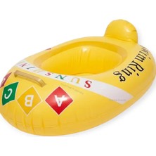 Mustran Oturaklı Bebek Yüzme Simidi Tutma Saplı Bebek Deniz Havuz Simidi Bebek Oturaklı Simit