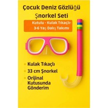 Mustran Çocuk 3'lü Set Maske-Şnorkel-Kulak Tıkacı Orjinal Kutulu Deniz Havuz Dalış Hediyelik