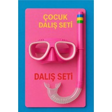 Mustran Çocuk Maske Şnorkel Dalış Seti Orta Boy 5-8 Yaş Ayarlanabilir Deniz Havuz