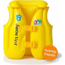 Mustran L Beden Çocuk Can Yeleği – Tahmini 25–35 kg Için Şişme Yüzme Yeleği | Deniz ve Havuz