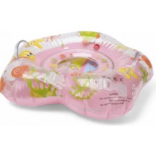 Mustran Yeni Bebek Boyun Simidi 3-12 Ay Max 12 Kg) Çift Emniyet Kilitli Tutma Saplı Deniz Havuz Yüzme Simidi