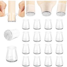 8 Adet Keçeli Silikon Sandalye Pabucu – Kaydırmaz & Sessiz Zemin Koruyucu (15-17 Mm)