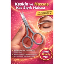 isiltikidsmoda Vmax Paslanmaz Çelik Kaş Bıyık Makası Profesyonel Kaş Düzeltme Makası Hassas Uçlu Kaş Alma Makası 1 Adet