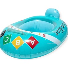 Mustran Oturaklı Bebek Yüzme Simidi Tutma Saplı Bebek Deniz Havuz Simidi Bebek Oturaklı Simit