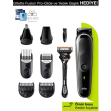 Braun 8'i 1 Arada Tıraş Bıçağı ve Bakım Seti - Saç Sakal Şekillendirici + Gillette Hediye