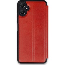 Samsung Galaxy A05 Kılıf Flip Cover - Kırmızı ARLSTRTCH-MPA3256