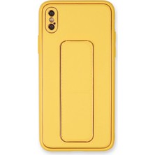 Iphone Xs Max Kılıf Coco Deri Standlı Kapak - Sarı ARLSTRTCH-MPA3256
