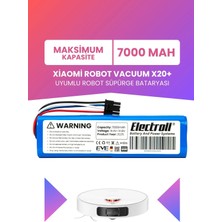 Electroll Xiaomi Robot Vacuum X20+ Batarya (Maksimum Kapasite) 7000MAH Pil Robot Süpürge Bataryası BHR8124EU
