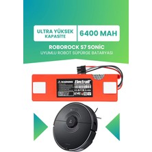 Electroll Roborock S7 Sonic  Batarya (Ultra Yüksek Kapasite) 6400MAH Pil Robot Süpürge Bataryası