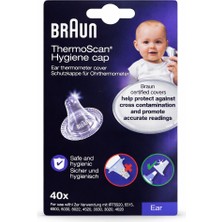 Braun Thermoscan Hijyenik Kapak 40 Adet | Kulak Termometresi Prob Kapağı | Orijinal Yedek Uç | Hijyenik & Doğru Ölçüm