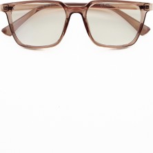 Quinley Vıla Brown Mavi Işık Korumalı Ekran Gözlüğü Kahverengi Erkek-Premium Series Çelik Menteşeli