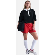 Nike Sportswear Kadın Siyah Oversize Polo Yaka Kısa Kollu Tişört | IB2153-010