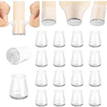 16 Adet Keçeli Silikon Sandalye Pabucu – Kaydırmaz & Sessiz Zemin Koruyucu (15-17 Mm)