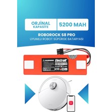Electroll Roborock S8 Pro Batarya (Standart Kapasite) 5200MAH Pil Robot Süpürge Süpürge Bataryası