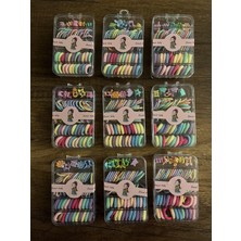 Gülümse Gel 1 Paket Bebek Çocuk Kutulu Renkli Ince Lastik Mandal Havlu Toka Seti Y2K Kpop Kore