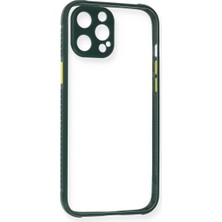 Iphone 12 Pro Max Kılıf Miami Şeffaf Silikon - Koyu Yeşil ARLSTRTCH-MPA3256