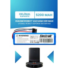 Electroll Xiaomi Robot Vacuum X20 Max Batarya (Standart Kapasite) 5200MAH Pil Robot Süpürge Bataryası BHR9220EU