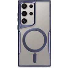 Samsung Galaxy S24 Ultra Kılıf Boyi Magsafe Silikon Kapak - Lacivert ARLSTRTCH-MPA3256