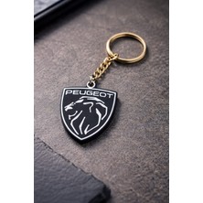 Printifya Peugeot Logolu Anahtarlık – Şık Tasarım Araç Anahtarı Aksesuarı – Metal Halkalı