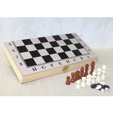 Ahşap Kutulu Satranç ve Tavla Seti ALK4022 ARLSTRTCH-YNT3256