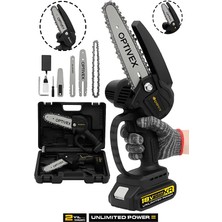 Optivex Profesyonel Metal Dişli 18V Şarjlı Dal Budama Testeresi