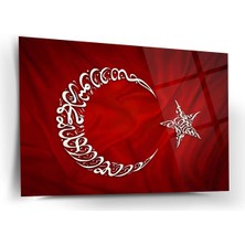 Shiny Art Hat Sanatı Türk Bayrağı Cam Tablo – ATA319