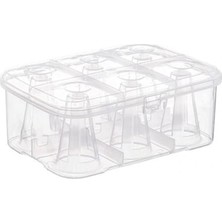Su Bardağı Taşıma Kutusu Şeffaf - 6 Bardak Kapasiteli Piknik Kutusu ARLSTRTCH-CERC3256