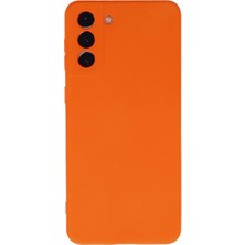 Samsung Galaxy S21 Plus Kılıf Nano Içi Kadife Silikon - Turuncu ARLSTRTCH-MPA3256